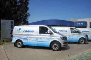 rhima service vans at head office in Braeside